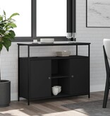 VidaXL Dressoir 100x35x80 cm bewerkt hout zwart