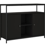 VidaXL Dressoir 100x35x80 cm bewerkt hout zwart