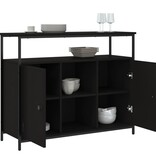 VidaXL Dressoir 100x35x80 cm bewerkt hout zwart