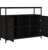 VidaXL Dressoir 100x35x80 cm bewerkt hout zwart