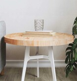 VidaXL Tafelblad rond Ø50x3 cm massief grenenhout