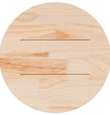 VidaXL Tafelblad rond Ø50x3 cm massief grenenhout
