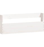 VidaXL Schoenenrekken 2 st 59x9x23 cm massief grenenhout wit