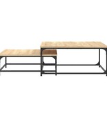 VidaXL 2-delige Tafeltjesset bewerkt hout sonoma eikenkleurig