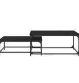 VidaXL 2-delige Tafeltjesset bewerkt hout zwart