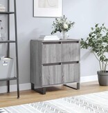 VidaXL Dressoir 60x30x75 cm bewerkt hout grijs sonoma eikenkleurig