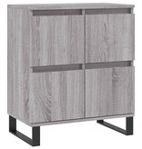 VidaXL Dressoir 60x30x75 cm bewerkt hout grijs sonoma eikenkleurig