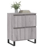 VidaXL Dressoir 60x30x75 cm bewerkt hout grijs sonoma eikenkleurig