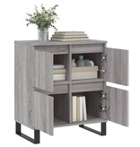 VidaXL Dressoir 60x30x75 cm bewerkt hout grijs sonoma eikenkleurig