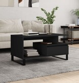 VidaXL Salontafel 90x49x45 cm bewerkt hout zwart