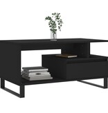 VidaXL Salontafel 90x49x45 cm bewerkt hout zwart
