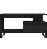 VidaXL Salontafel 90x49x45 cm bewerkt hout zwart