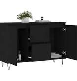 VidaXL Dressoir 101,5x35x70 cm bewerkt hout zwart