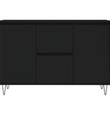 VidaXL Dressoir 101,5x35x70 cm bewerkt hout zwart