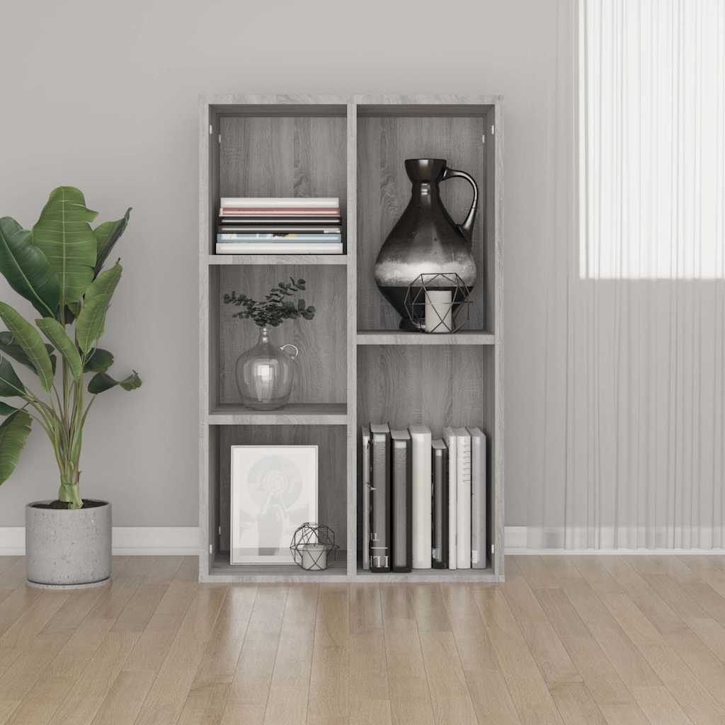 VidaXL Boekenkast/dressoir 50x25x80 cm bewerkt hout sonoma grijs