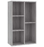 VidaXL Boekenkast/dressoir 50x25x80 cm bewerkt hout sonoma grijs