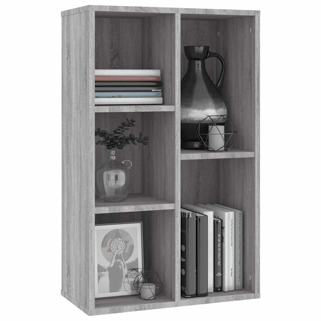 VidaXL Boekenkast/dressoir 50x25x80 cm bewerkt hout sonoma grijs