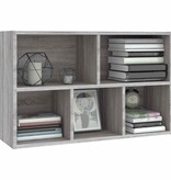VidaXL Boekenkast/dressoir 50x25x80 cm bewerkt hout sonoma grijs