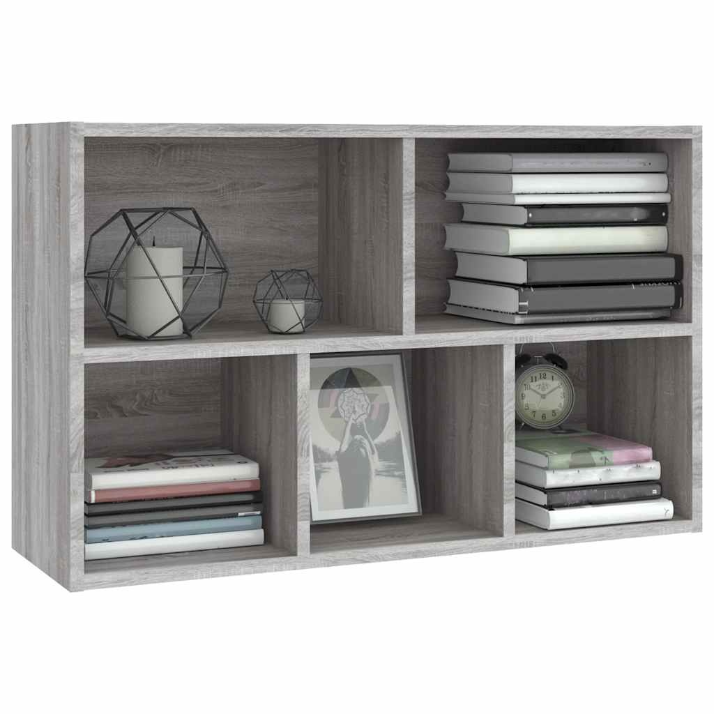 VidaXL Boekenkast/dressoir 50x25x80 cm bewerkt hout sonoma grijs
