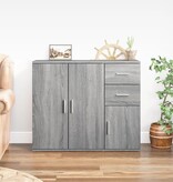 VidaXL Dressoir 91x29,5x75 cm bewerkt hout grijs sonoma eikenkleurig