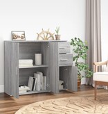 VidaXL Dressoir 91x29,5x75 cm bewerkt hout grijs sonoma eikenkleurig