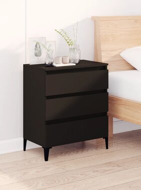 VidaXL Dressoir 60x35x70 cm bewerkt hout zwart