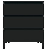 VidaXL Dressoir 60x35x70 cm bewerkt hout zwart