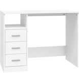 VidaXL Bureau met lades 102x50x76 cm bewerkt hout wit