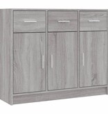 VidaXL Dressoir 91x28x75 cm bewerkt hout grijs sonoma eikenkleurig