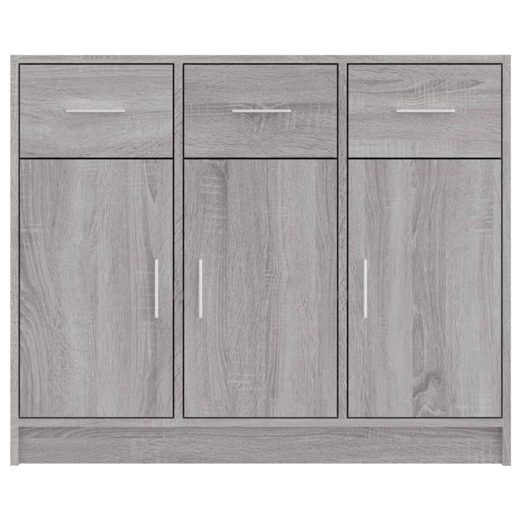 VidaXL Dressoir 91x28x75 cm bewerkt hout grijs sonoma eikenkleurig