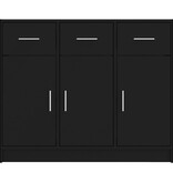 VidaXL Dressoir 91x28x75 cm bewerkt hout zwart