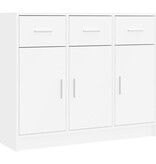 VidaXL Dressoir Wit 91x28x75 cm Bewerkt Hout