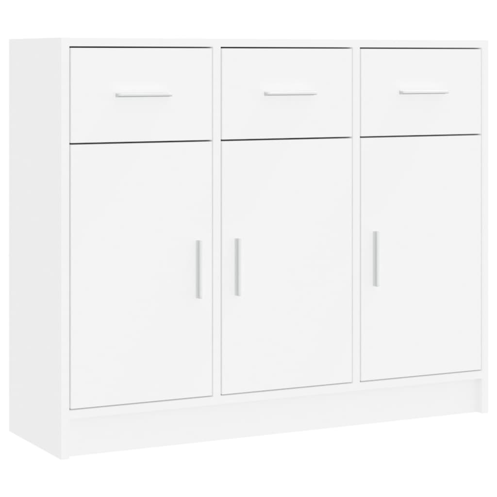 VidaXL Dressoir Wit 91x28x75 cm Bewerkt Hout