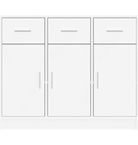 VidaXL Dressoir Wit 91x28x75 cm Bewerkt Hout