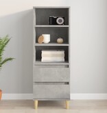 VidaXL Hoge kast 40x36x110 cm bewerkt hout betongrijs