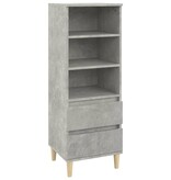 VidaXL Hoge kast 40x36x110 cm bewerkt hout betongrijs