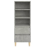 VidaXL Hoge kast 40x36x110 cm bewerkt hout betongrijs