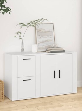 VidaXL Dressoir 100x33x59,5 cm bewerkt hout wit