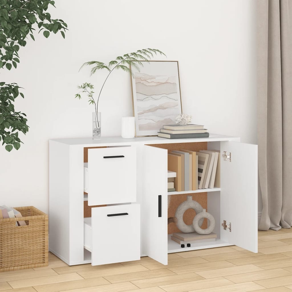 VidaXL Dressoir 100x33x59,5 cm bewerkt hout wit