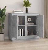 VidaXL Dressoir 80x34x75 cm bewerkt hout betongrijs