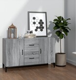 VidaXL Dressoir 100x36x60 cm bewerkt hout grijs sonoma eikenkleurig