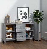 VidaXL Dressoir 100x36x60 cm bewerkt hout grijs sonoma eikenkleurig