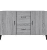 VidaXL Dressoir 100x36x60 cm bewerkt hout grijs sonoma eikenkleurig