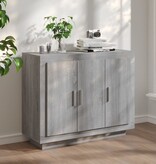 VidaXL Dressoir 92x35x75 cm bewerkt hout grijs sonoma eikenkleurig