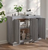 VidaXL Dressoir 92x35x75 cm bewerkt hout grijs sonoma eikenkleurig