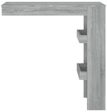 VidaXL Bartafel wandgemonteerd 102x45x103,5 cm bewerkt hout grijs
