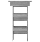 VidaXL Bartafel wandgemonteerd 102x45x103,5 cm bewerkt hout grijs