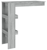 VidaXL Bartafel wandgemonteerd 102x45x103,5 cm bewerkt hout grijs
