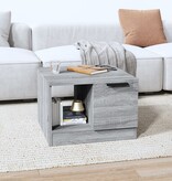 VidaXL Salontafel 50x50x36 cm bewerkt hout grijs sonoma eikenkleurig