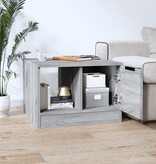 VidaXL Salontafel 50x50x36 cm bewerkt hout grijs sonoma eikenkleurig